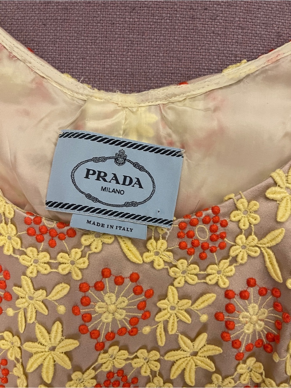 2012 Prada Floral Embroidered Shift Dress 44 - Picture 7 of 10